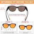 thumbnail image 5 of Oversized Over Glasses Sunglasses for Women Men 2 Pack Round Frame Polarized Sun Glasses UV400 Protection for Driving Fishing Cycling Traveling, 5 of 7