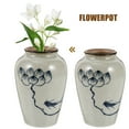 thumbnail image 3 of MLINS  Ceramic Blue and White Vase Modern Plant Pots Indoor Vintage Home Decor, 3 of 8