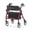Metallic Red, variant on Comodit Prima Special Heavy-Duty Rollator Walker with Ultra Comfortable Orthopedic 16" Nylon Seat - 400 lb Weight Capacity Metallic Red