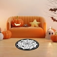 thumbnail image 4 of JeashCHAT Spider Web Halloween Round Area Rug, Gothic Decor Circle Living Room Rug Scary Spiders Circular Carpet Halloween Decorations Floor Mat for Sofa Coffee Table, 2 Feet Diameter, 4 of 4