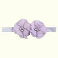 thumbnail image 2 of Odeerbi Baby Girls Elastics Hair Bows Headband Toddler Cute Bowknot Flower Headdress Solid Color Hair Accessories Purple, 2 of 4