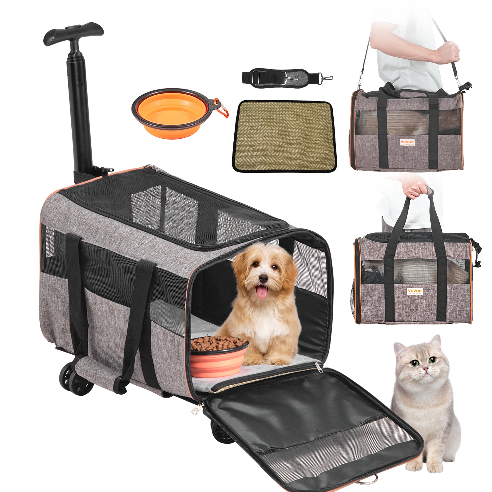 Vevor Cat Carrier with Wheels