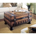 thumbnail image 6 of Butler Specialty Company, Vasco Old World Map Trunk Table, Light Brown, 6 of 7
