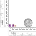 thumbnail image 4 of Gem Stone King 18K Rose Gold Plated Silver Fancy Purple Zirconia Stud Earrings for Women Men | 2.42 Cttw | Gemstone Birthstone | Oval 8X6MM, 4 of 4