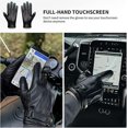 thumbnail image 2 of Mens Winter Gloves Leather Cashmere Touchscreen - Thermal Gifts For Dad Gift, 2 of 5