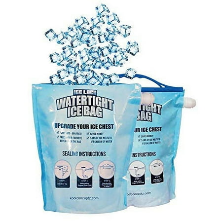 Reusable Ice Packs for Coolers - 2 Cooler Ice Packs -- Long Lasting, Leakproof, Watertight Ice Bag for Coolers, and Camping Ice Chests. XL Cooler Freezer Packs Keep Food/Drinks Cold