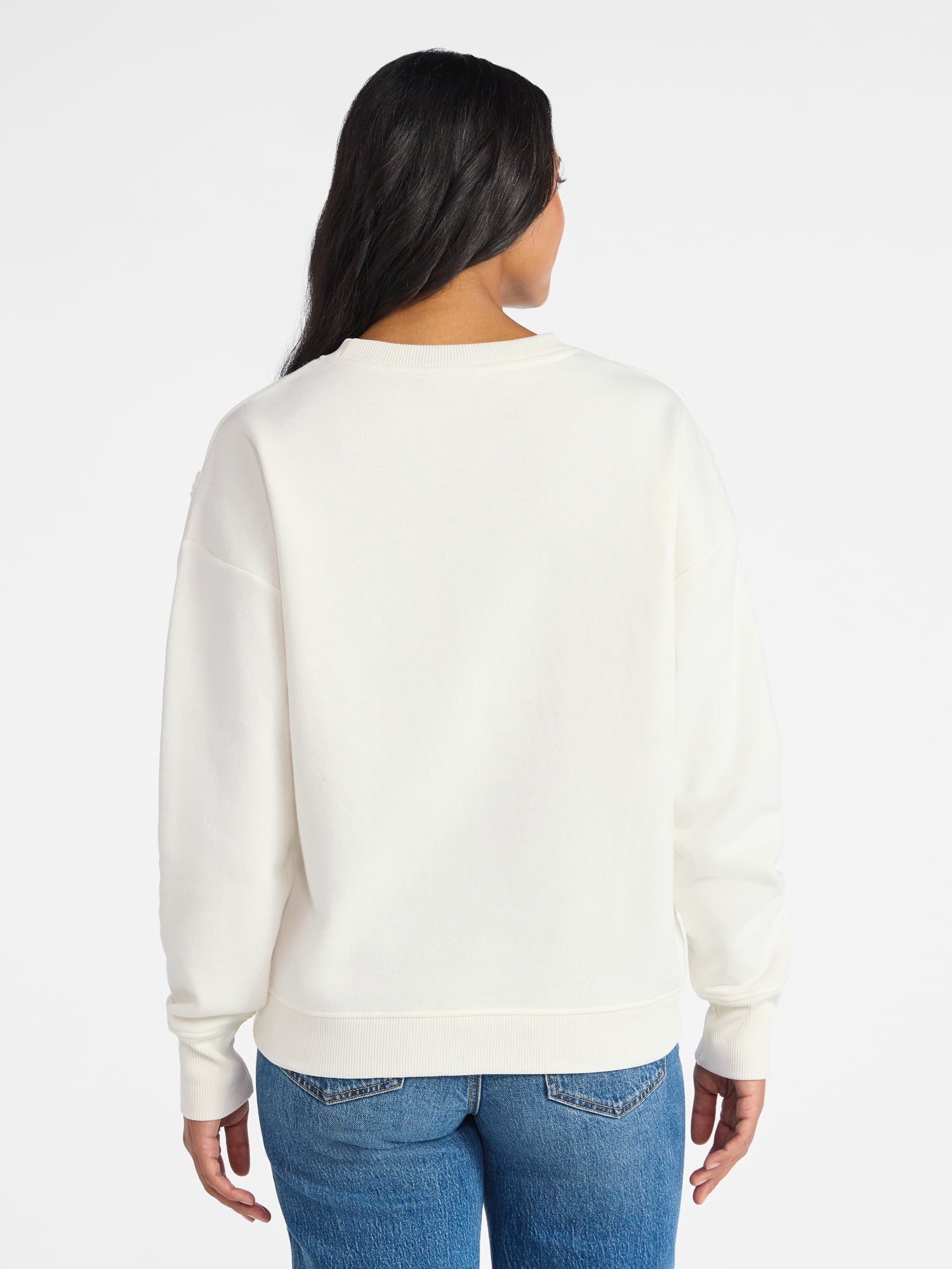 Time and Tru Women's Alaska Eagle Graphic Sweatshirt with Long Sleeves, Sizes XS-XXXL