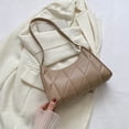 thumbnail image 2 of Soft Handle Shoulder Bag Women's Shoulder Bag Smooth Faux Leather Large Capacity Zipper Closure Solid Color Firm Stitching Portable Cosmetic Earphone, 2 of 8