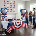 thumbnail image 3 of PMU 11 Pcs 4th of July Party Decor Bundle – American Flag Table Cover, Bunting, Pennant Banner, Jumbo Flag Banner, Red White Blue Star String, Party Tape Stickers, Mylar Balloon, 3 of 5