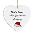 thumbnail image 2 of Ceramic Heart Christmas Ornament with Sarcastic Text for Holiday Tree Decor and Festive Gift C Version, 2 of 5