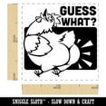 thumbnail image 2 of Guess What Chicken Butt Funny Self-Inking Rubber Stamp Ink Stamper - Sky Blue Ink - Small 1 Inch, 2 of 7