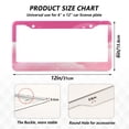thumbnail image 7 of Aluminum License Plate Frame 2 Pack Car Exterior Accessory Car Tag Holder for Front Rear Plates Cars Decor Clouds and Pink Heart Shape, 7 of 7