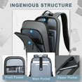 thumbnail image 3 of Mochila hk Business Slim para hombre con cargador USB de 15,6 pulgadas, 3 of 7