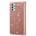 thumbnail image 5 of Galaxy A14 5G Case for Girls Women, Allytech Glitter Bling Kickstand Magnetic Clasp Credit Cards Slots Zipper Pocket Flip Cover Wallet Case for Samsung Galaxy A14 5G - Rosegold, 5 of 8