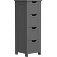 thumbnail image 3 of ZENSTYLE Bathroom Floor Cabinet Wood Free Standing Storage Organizer with 4 Drawers Gray, 3 of 8