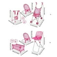 thumbnail image 5 of Sinyiin Children Pretend Play Nursery Room Stroller Set High Chair Swing Educational Toy, 5 of 7