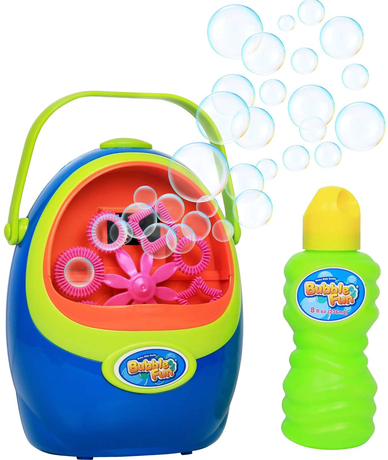 LED Light and Sound with Easy Refill Automatic Bubble Blower Machine for Kids