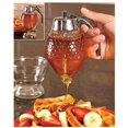 thumbnail image 2 of Dispensador de miel, dispensador de jarabe, hermoso tarro de miel en forma de panal, tarro de miel con soporte, 2 of 4