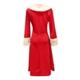 thumbnail image 5 of Ramiter Womens Tops Dressy Casual Christmas Women's Long Sleeve T-Shirt Dress Casual Loose Round-Neck Flowy Shift Ruched Dresses Red,3XL, 5 of 5