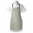 thumbnail image 4 of Geometric Apron, Rhombuses with Star Pattern Contemporary Style Shapes and Greyscale Backdrop, Unisex Kitchen Bib with Adjustable Neck for Cooking Gardening, Adult Size, Ivory and Grey, by Ambesonne, 4 of 4