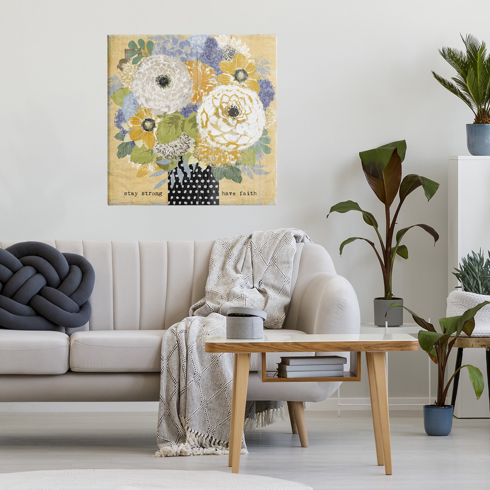 Stupell Industries Stay Strong Have Faith Canvas Wall Art, design by Suzanne Nicoll