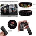 thumbnail image 6 of Yuyamidu Colorful Rose Car Seat Covers Front Back Seat Cover Set with Car Steering Wheel Cover Safe Belt Pads Coasters Garbage Can Rear View Mirror Cover Keychain Air Vent Storage Bag 15 PCS, 6 of 7