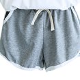 thumbnail image 4 of Ensembles pour Femmes Liquidation Ensemble Deux Pièces Manches Tombantes Manches Courtes Col Rond T-Shirt à Panneaux Shorts Gris L, 4 of 4