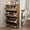 Walnut, variant on YYEAN Shoe Cabinet with 2 Flip Drawer Door, Freestanding Shoe Organizer, Shoe Cabinet Storage for Entryway, Shoe Storage Shoe Rack for Closet with Linen Doors Drawer in Hallway (Natural)