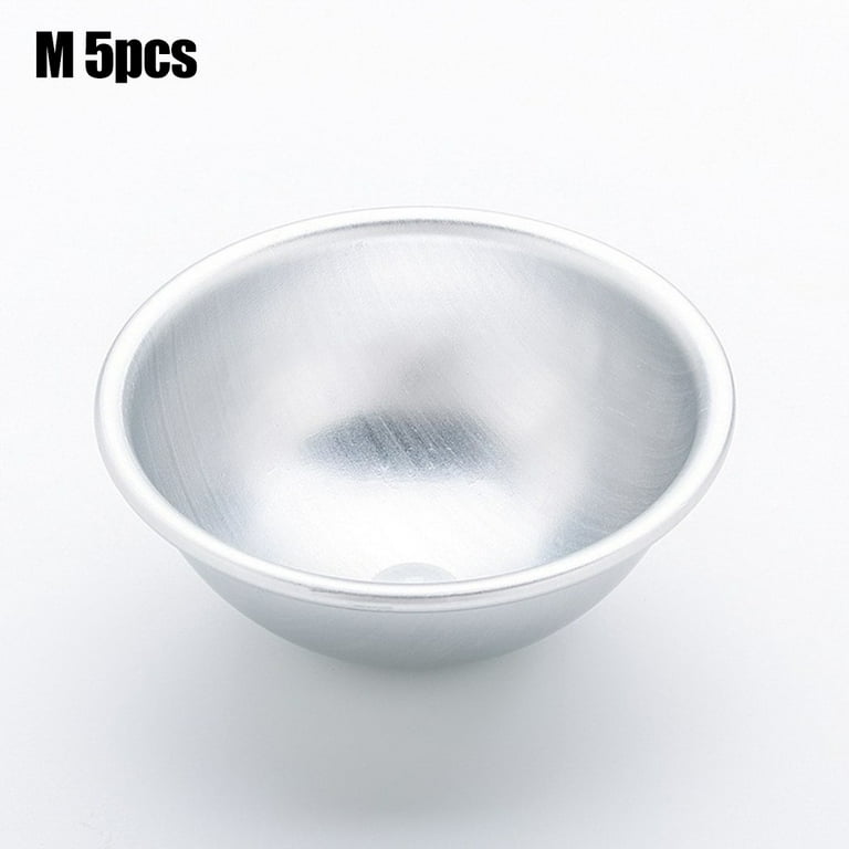 QIFEI 5Pcs Aluminum Alloy Hemisphere Cake Pan Half Round 3D Molds