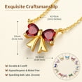 thumbnail image 5 of FindChic 14K Gold Plated Necklace for Women, Love Heart Cubic Zirconia Pendant January Birthstone Bow Necklaces Birthday Mothers Day Jewelry Gifts Her Wife Lady Adults Ideas, 5 of 9