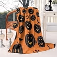 thumbnail image 2 of Halloween Black Pumpkins and Bats Blanket,Comfortable Soft Flannel Throw Blanket,All Season,Warm Lightweight Blankets for Sofa Bed Couch Living Room Chair,50"x60", 2 of 4