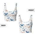 thumbnail image 6 of Goofa Butterfly Printed Sports Bras for Women, High Impact Running Bra Workout Crop Tank Tops Longline Sports Bra Push up-Small, 6 of 9
