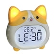 thumbnail image 2 of Reloj despertador Corgi para niños, luz nocturna, multifuncional, doble alarma, reloj de mesa. amarillo, 2 of 9