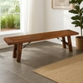 thumbnail image 6 of Reggie Bench, 72 Inch Brown Mahogany Wood, Metal Turnbuckle Accents, 6 of 6