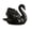 Black 1, variant on Elegant Black White Duck Sculpture Ceramic Toilet Bolt Cover Tabletop Decors