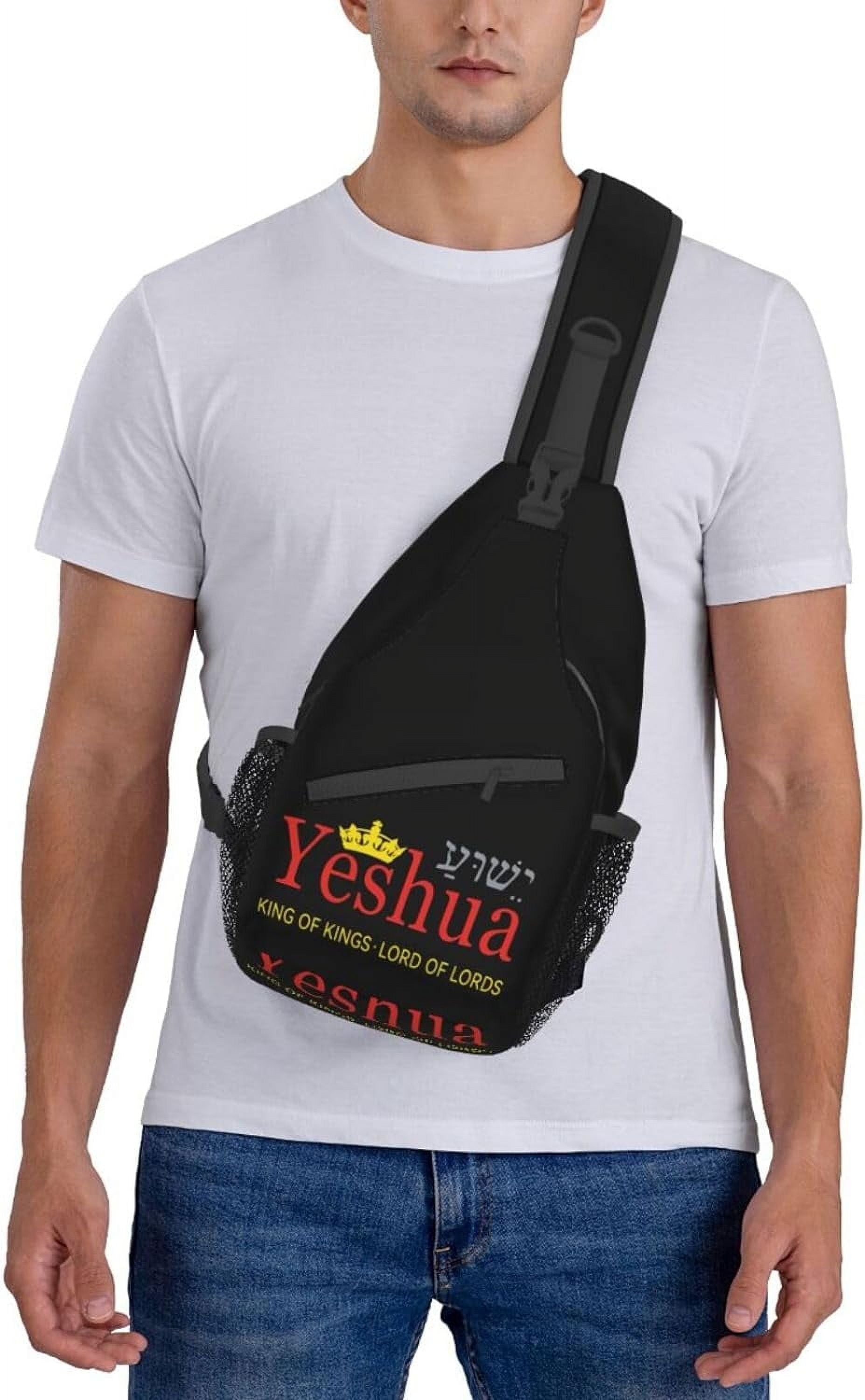 Yeshua Jesus Christian Sling Bag Crossbody Hiking Travel Chest Bags Backpack Shoulder Daypack for Women Men