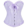 thumbnail image 1 of NMMUED Halloween Costumes Women Overbust Corset Tops for Women Renaissance Costume Women Renaissance Corset Halloween Outfits for Women Off Shoulder Corset Top Purple XXL, 1 of 9