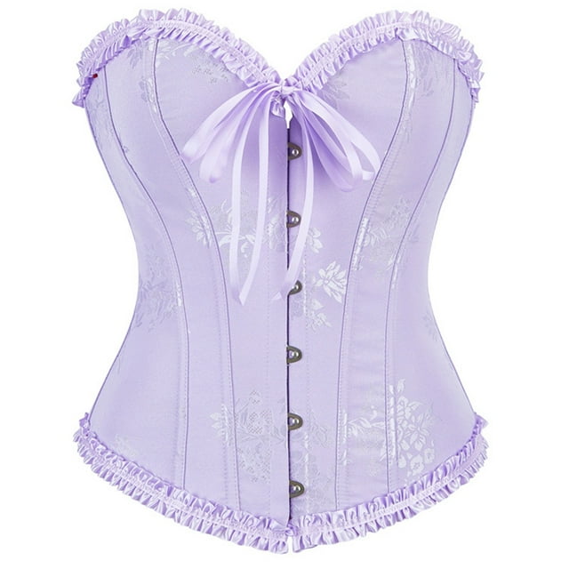 NMMUED Halloween Costumes Women Overbust Corset Tops for Women Renaissance Costume Women Renaissance Corset Halloween Outfits for Women Off Shoulder Corset Top Purple XXL