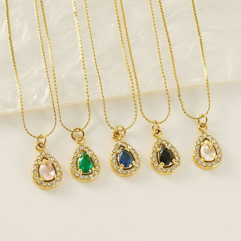 アクセサリー Necklace Suzy Levian Sterling Silver White Topaz & Smoky Quartz Two