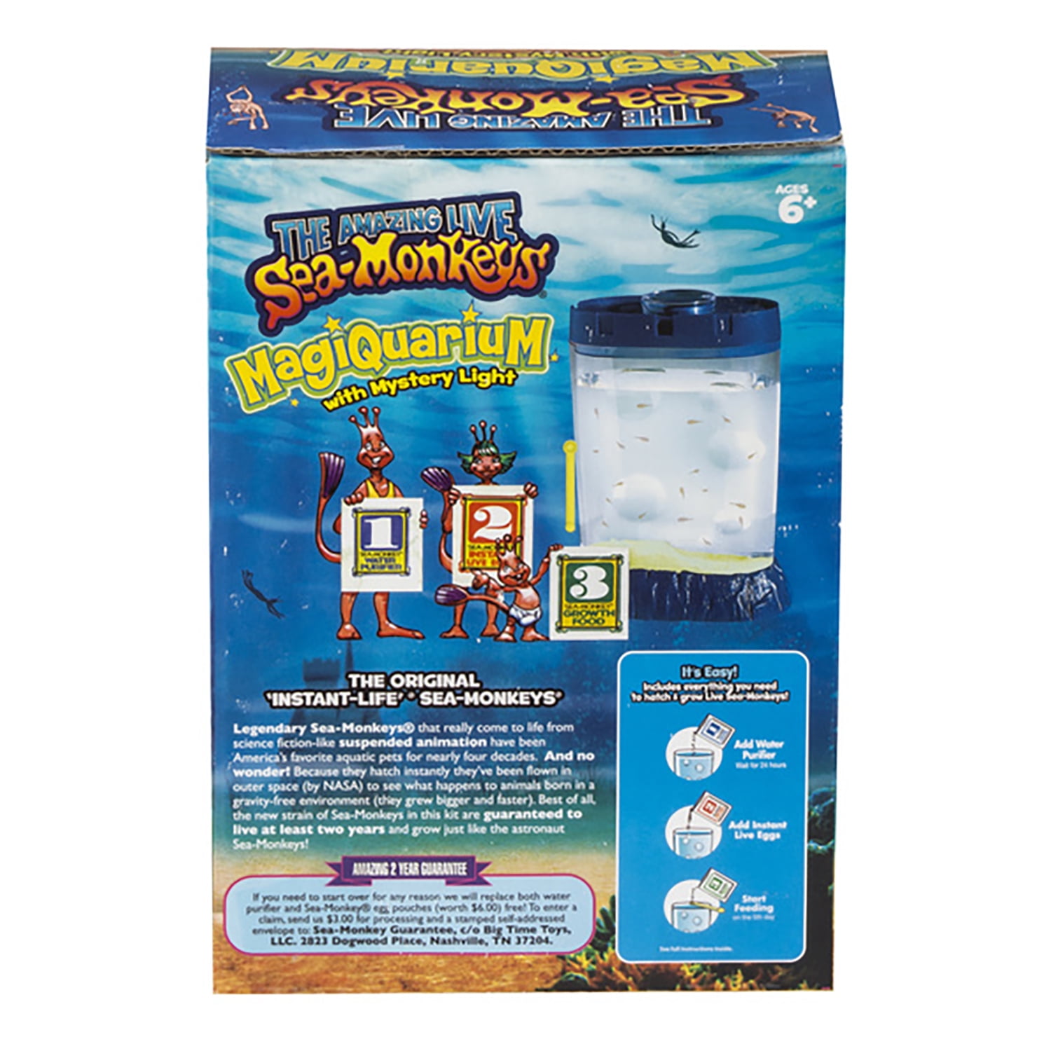Starter Kit Create The Perfect Sea-Monkey Habitat Glow-in-The-Dark Tank Small Multicolor Sea-Monkeys Magiquarium 