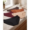 thumbnail image 5 of Finetoo Seamless Underwear for Women No Show Hipster Bikini Panties Low Rise Cheeky Breathable Soft Invisible Briefs XS-XL 5 Pack, 5 of 5