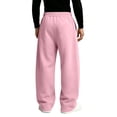 thumbnail image 5 of Men's Baggy Sweatpants Wide Leg Lounge Sweat Pants with Pockets Drawstring Waist Solid Color Jogging Pants S, 5 of 7