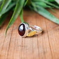 thumbnail image 2 of Natural Red Garnet Ring, 925 Sterling Pure Silver Ring, Ring, Garnet Ring, Thick Band Ring, Statement Ring, Anniversary Ring, Gift For Her,., 2 of 4
