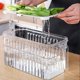 thumbnail image 5 of Caja organizadora de refrigerador de plástico transparente para alimentos, 27,5x15,5x15cm, contenedor de almacenamiento de albóndigas de verduras, contenedor de clasificación de refrigerador de, 5 of 6