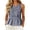 Dark Blue, variant on Women Sleeveless Gingham Plaid V Neck Peplum Loose Fit Summer Top