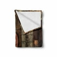 thumbnail image 2 of Gothic Soft Flannel Fleece Throw Blanket, King in Vintage Style Palace Chandelier Medieval Architecture Theme, Cozy Plush for Indoor and Outdoor Use, 60" x 80", Burgundy Grey, by Ambesonne, 2 of 6