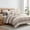 Brown, variant on Levtex Home Sand Stripes BlushKing / Cal King Comforter Set (106x94in) with 2 Pillowcases (36x20in) - Woven Jacquard Stripe - Pink, Dusty Rose, Cream, White - Cotton King Size Comforter Set - Soft