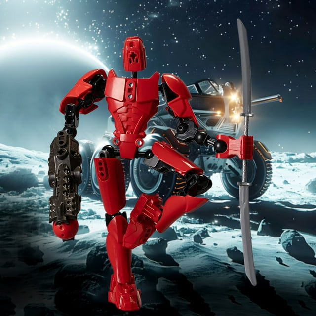 ZZkhGO Poupée Robot Articulée à 13 Articulations, Figurine d'Action Bricolage Jouet Imprimé, Modèle de Robot Articulé et Posable pour Collectionneurs