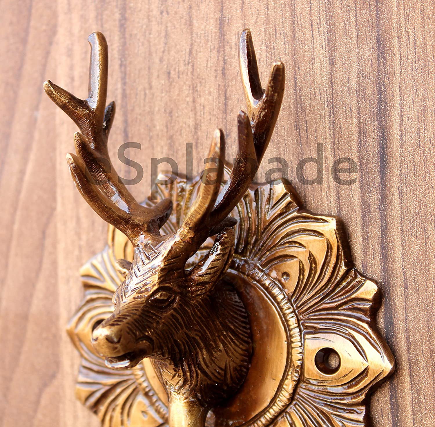 eSplanade Reindeer Design Door Knockers Gate Knockers Door Decor  Accessories Home Decor Brass 6.5