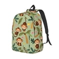 thumbnail image 2 of Balery Monkeys Swinging from Palms Vintage Canvas Backpack for Men and Women - Large Capacity, Durable Travel Laptop Bag for School, Work, Hiking, and Outdoor Activities, 2 of 7